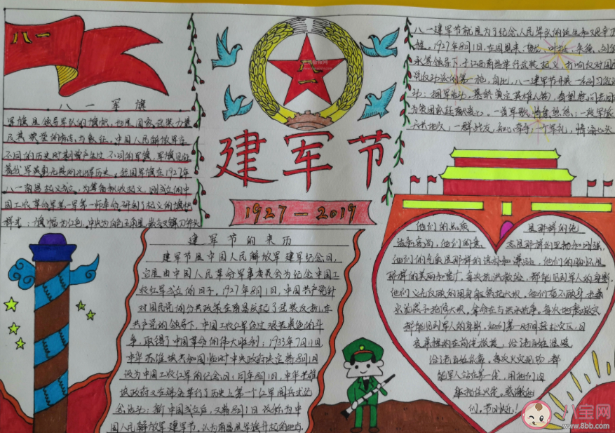 建軍94周年手抄報圖片內容大全 建軍94周年手抄報模板 建軍94周年手抄報圖片內容大全 建軍94周年手抄報模板