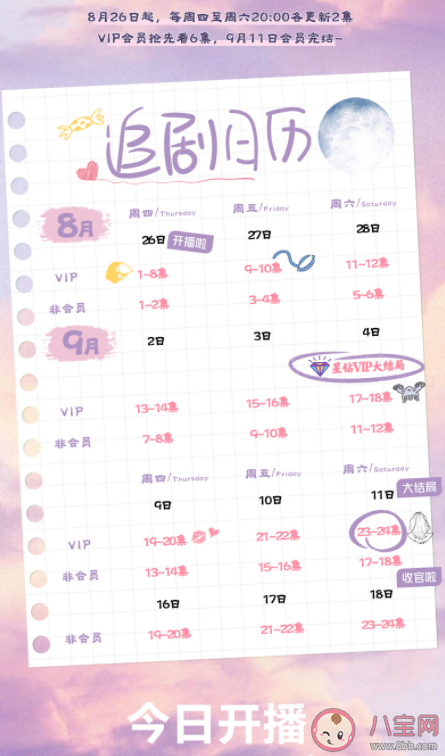 《滿月之下請相愛》追劇日歷 《滿月之下請相愛》更新時間表