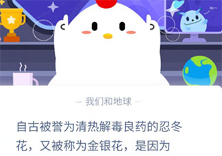 自古忍冬花又被稱為金銀花是因為 螞蟻莊園12月1日答案最新