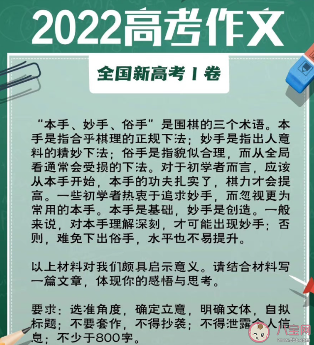 如何理解本手妙手俗手 作文題本手妙手俗手該怎么寫 如何理解本手妙手俗手 作文題本手妙手俗手該怎么寫