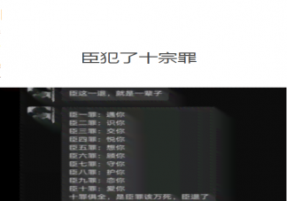臣犯了十宗罪是什么梗具體內容是什么 有哪些土味分手文案