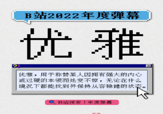 B站2022年度彈幕是什么 優雅為什么成為年度彈幕