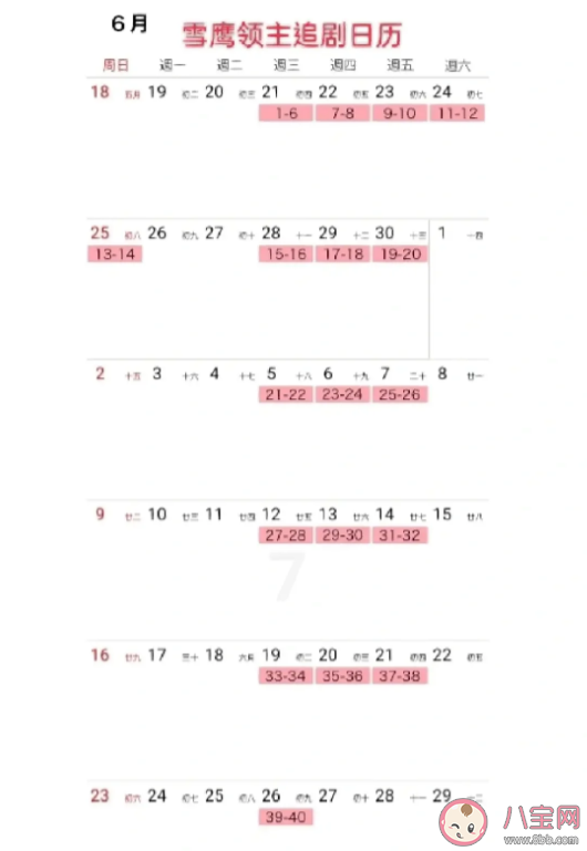 《雪鷹領主》追劇日歷 《雪鷹領主》人物海報解析