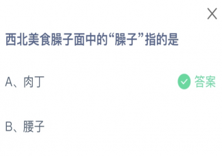 西北美食臊子面中的臊子指的是什么 螞蟻莊園8月11日答案
