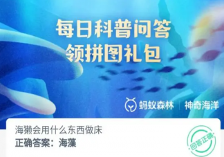 海獺會用什么東西做床 神奇海洋8月14日答案