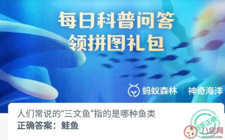人們常說的三文魚指的是哪種魚類 神奇海洋9月11日答案