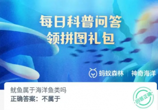 魷魚(yú)屬于海洋魚(yú)類(lèi)嗎 神奇海洋11月14日答案