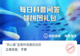雞心螺是哪種海螺的別稱 神奇海洋12月27日答案